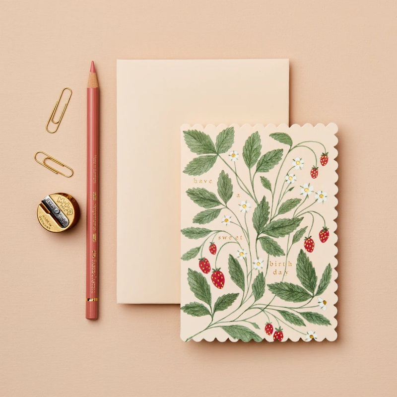Wild Strawberry Sweet Birthday Card