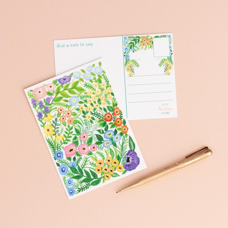 Floral Postcard