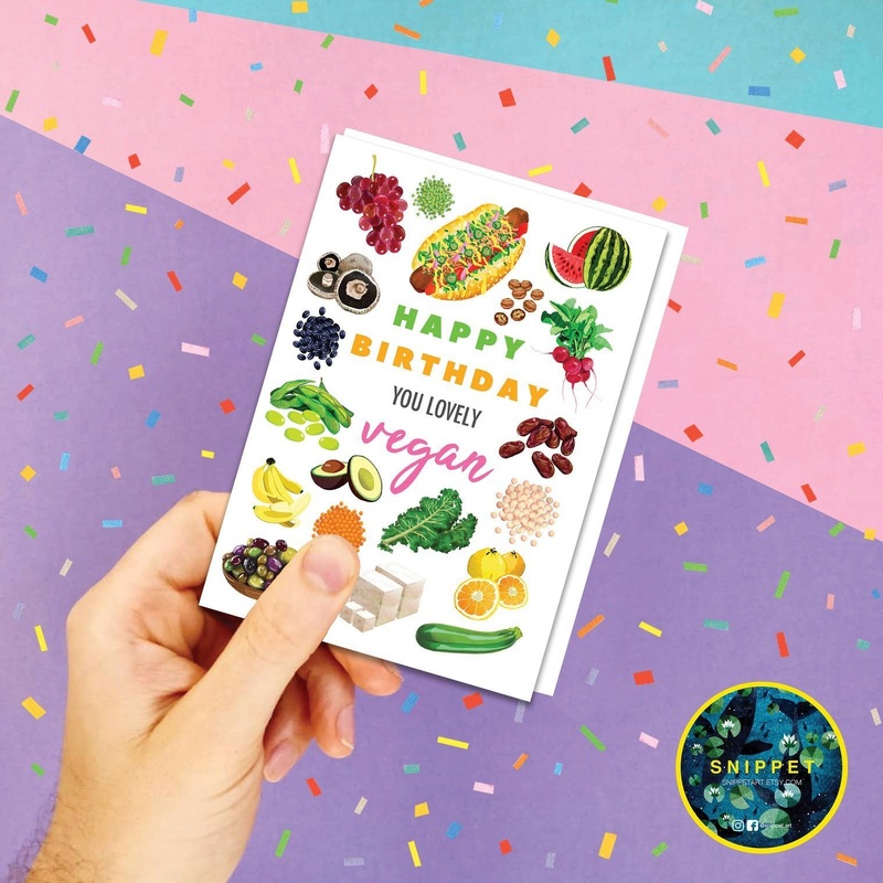 Happy Birthday Vegan Greetings Card