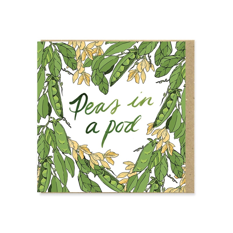 Peas in A Pod Greetings Card