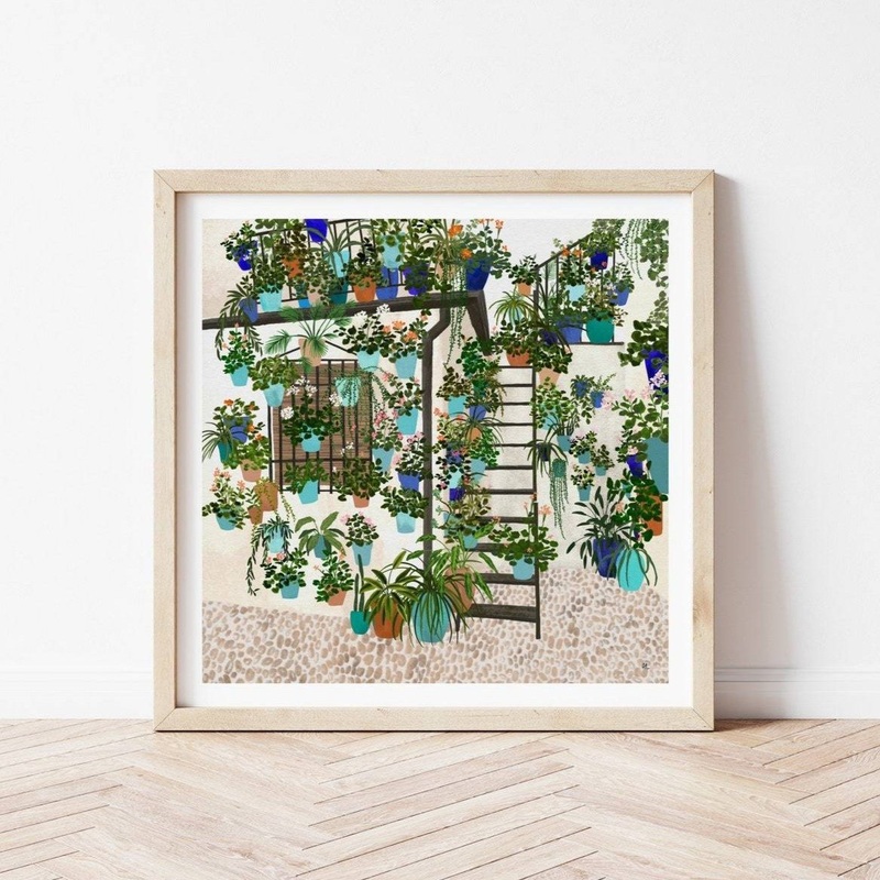 San Basillio Geraniums Print|30x30cm
