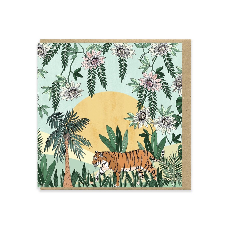 Sunshine Tiger Greetings Card
