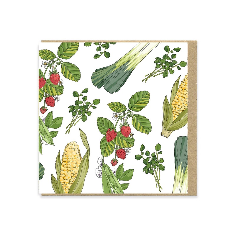 Vegetable Party Greetings Card