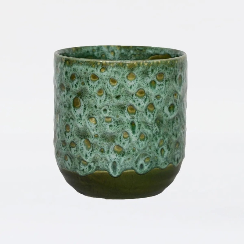 Emerald Green Reactive Glaze Planter