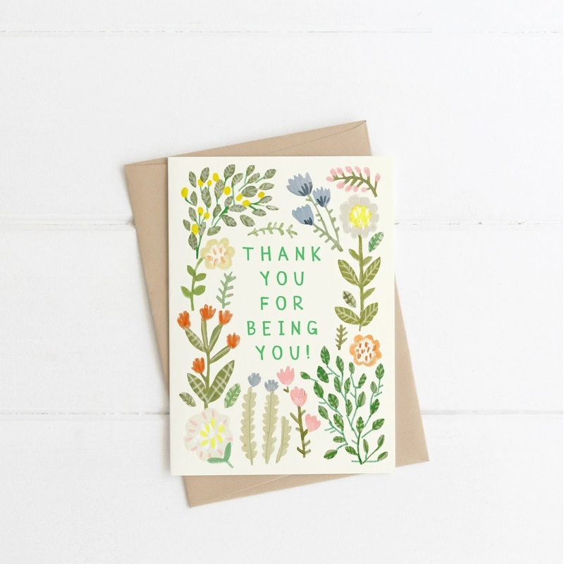 Floral Thank You Greetings Card
