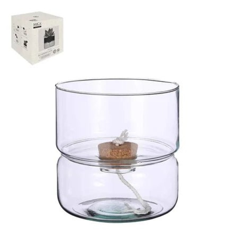 Glass Self-Watering Planter