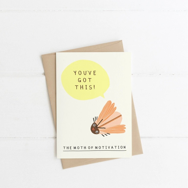 Moth of Motivation Greetings Card