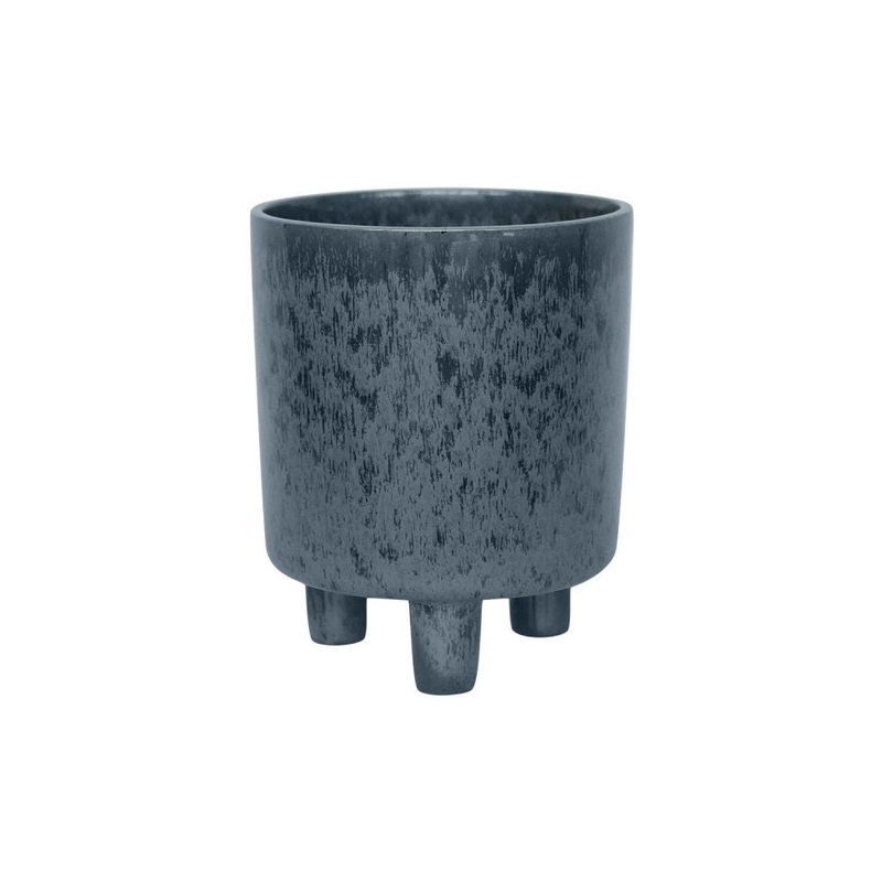 Pisa Reactive Glaze Planter in Glacier Blue