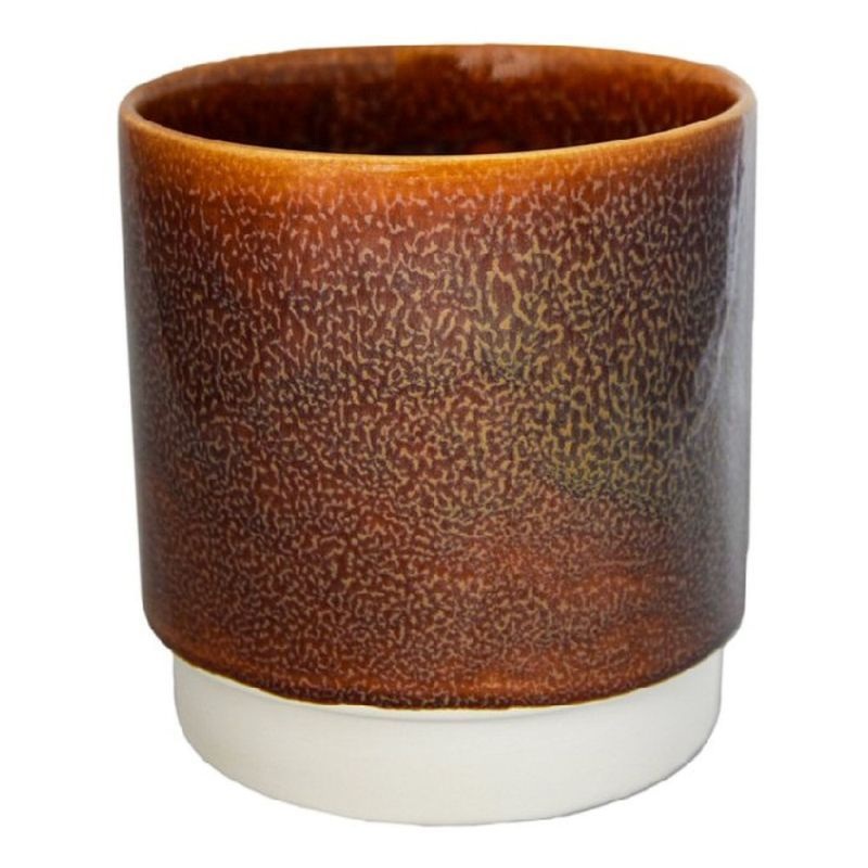Reactive Glazed Planter in Amber