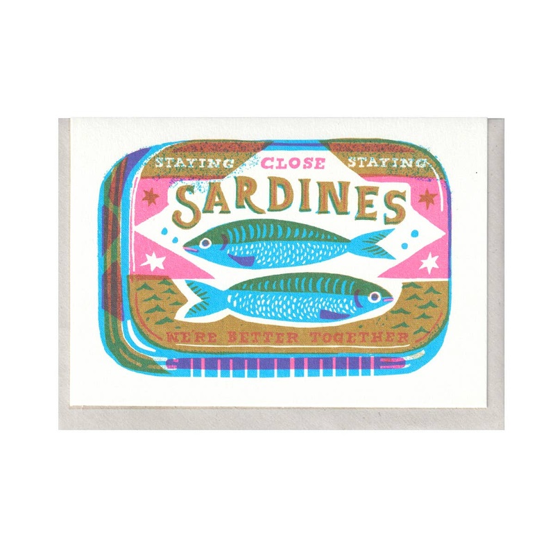 Sardines Greetings Card