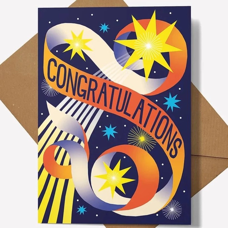 Shooting Star Congratulations Greetings Card