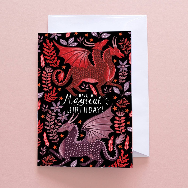 Have a Magical Birthday Dragons Greetings Card