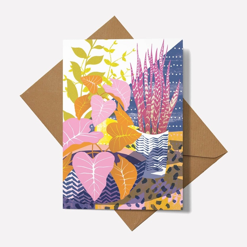 House Plants Greetings Card