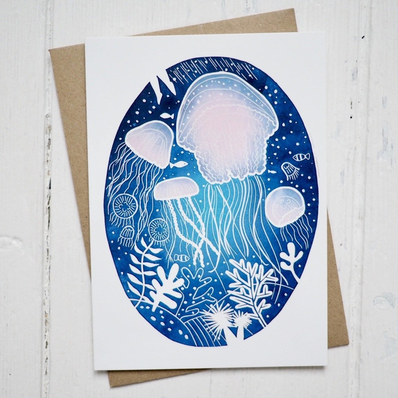 Jellyfish Party Greetings Card