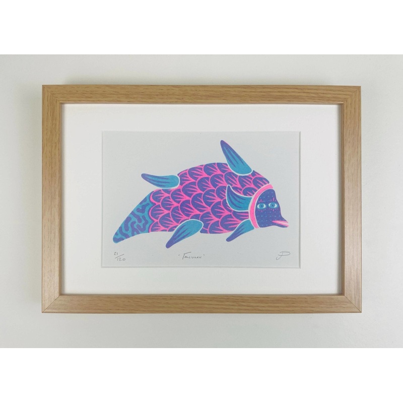 ‘Tallulah’ Silly Fish Riso Art Print