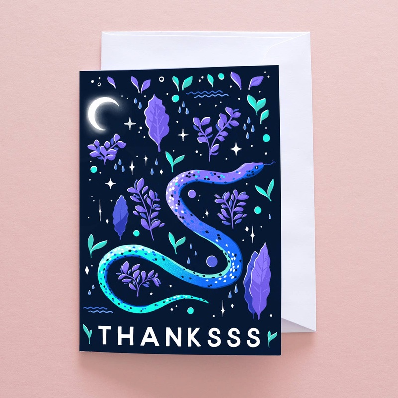 Thanksss Snake Greetings Card