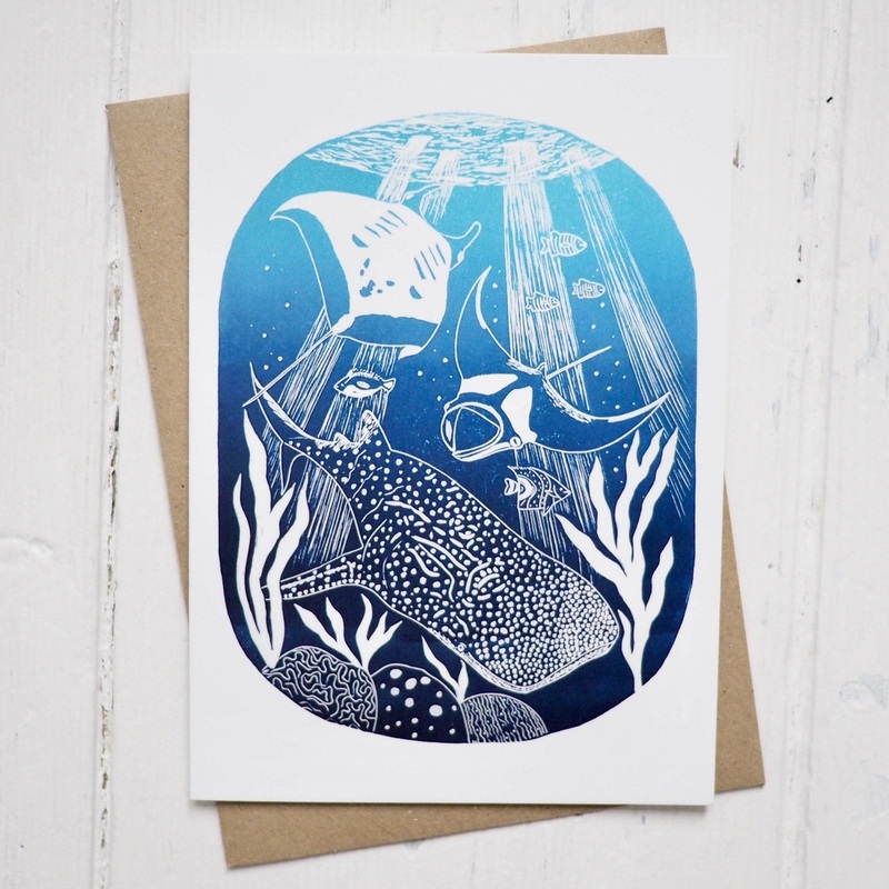Whale Shark Greetings Card