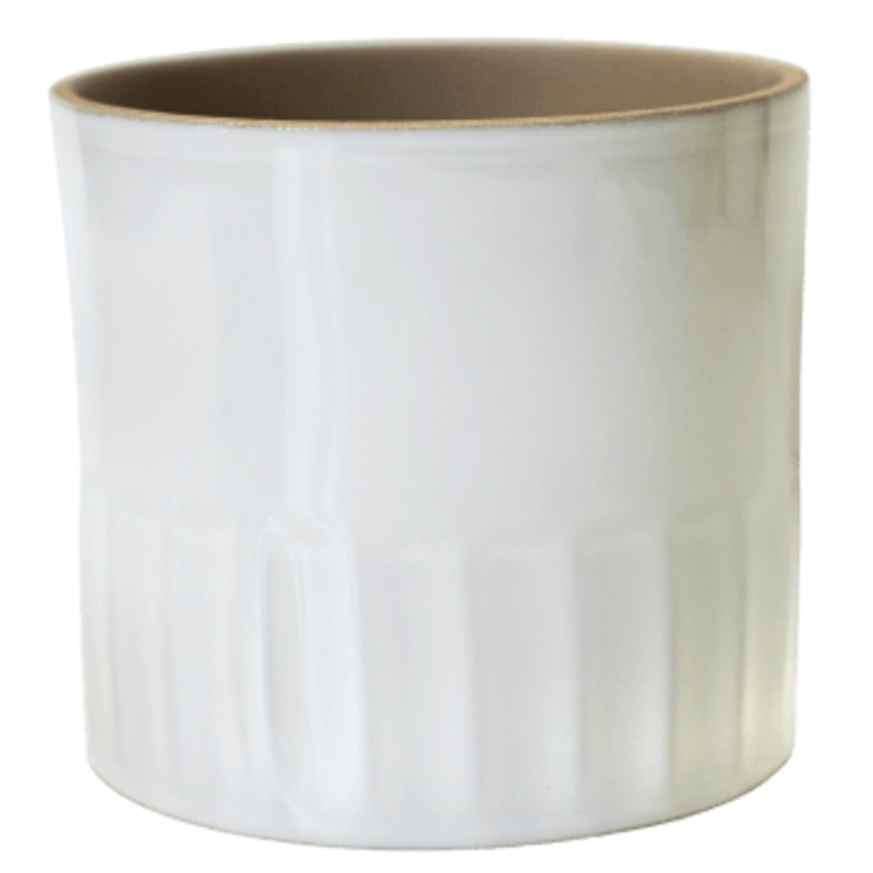 Azure Linear Gloss White Planter
