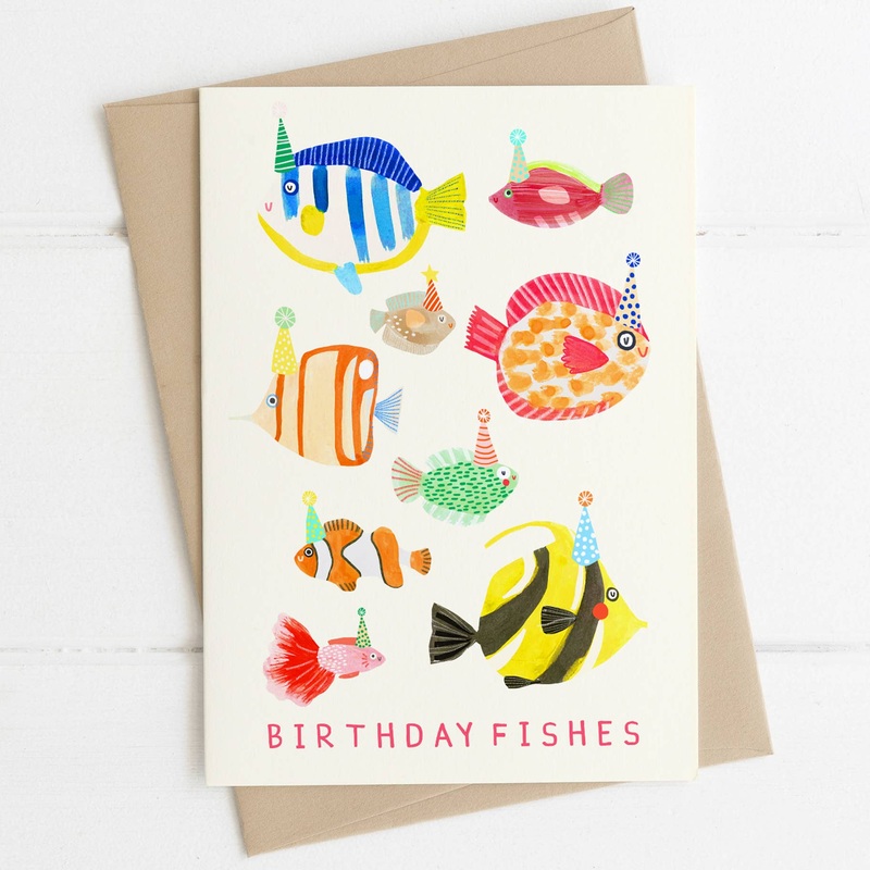 Birthday Fishes Greetings Card