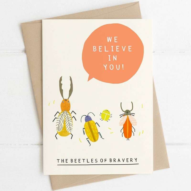 Brave Beetles Greetings Card