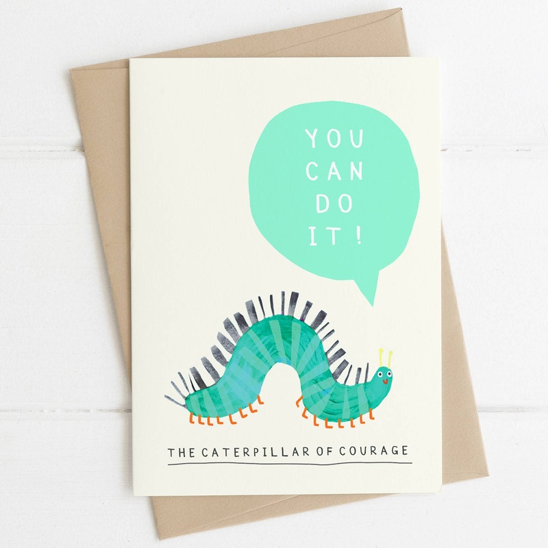 Caterpillar of Courage Greetings Card