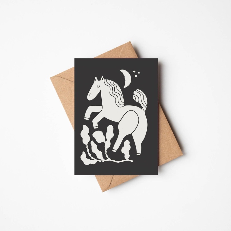 ‘Dancing Under The Moon’ Moon Greetings Card