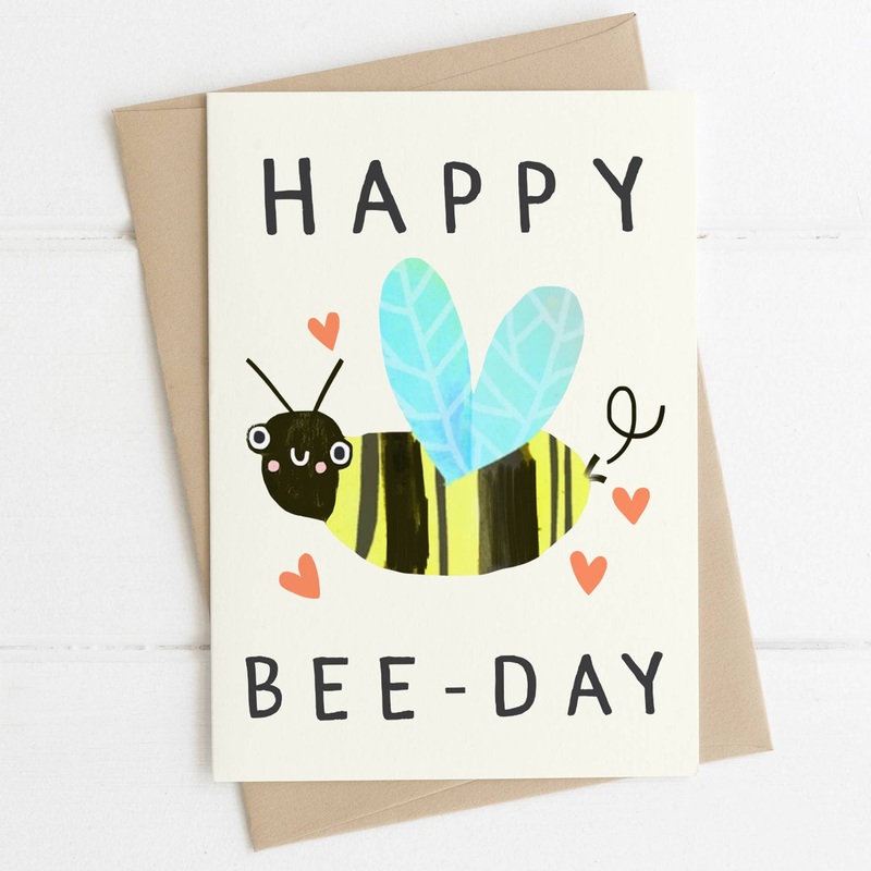 Happy Bee Day Greetings Card