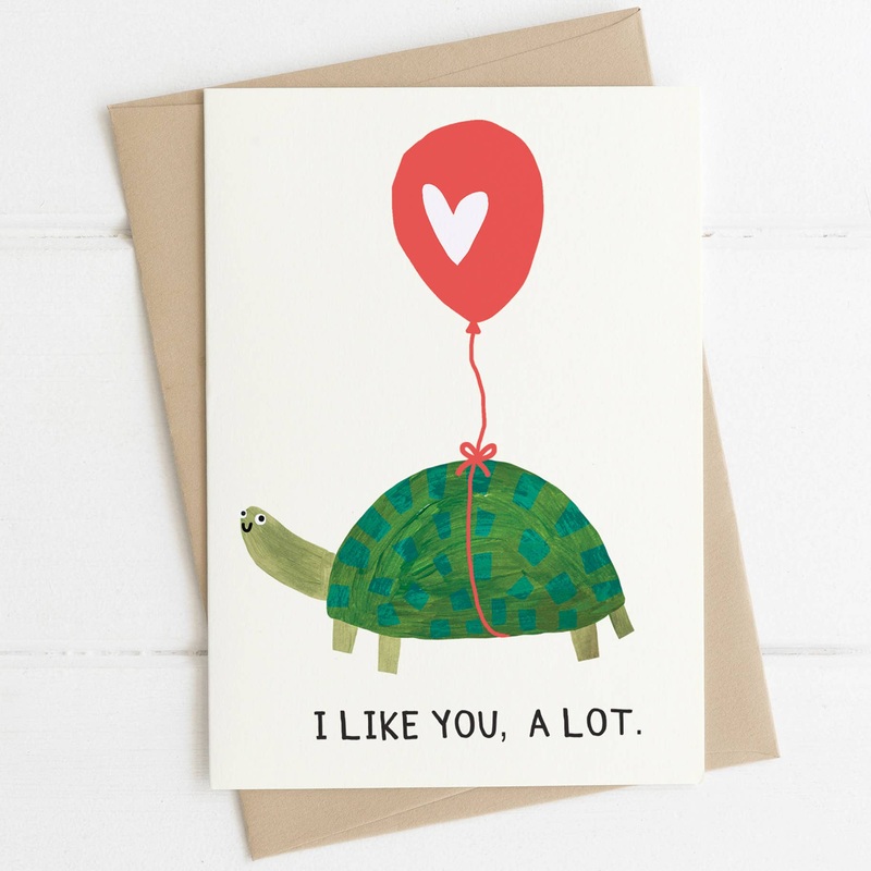 I Like You Tortoise Greetings Card