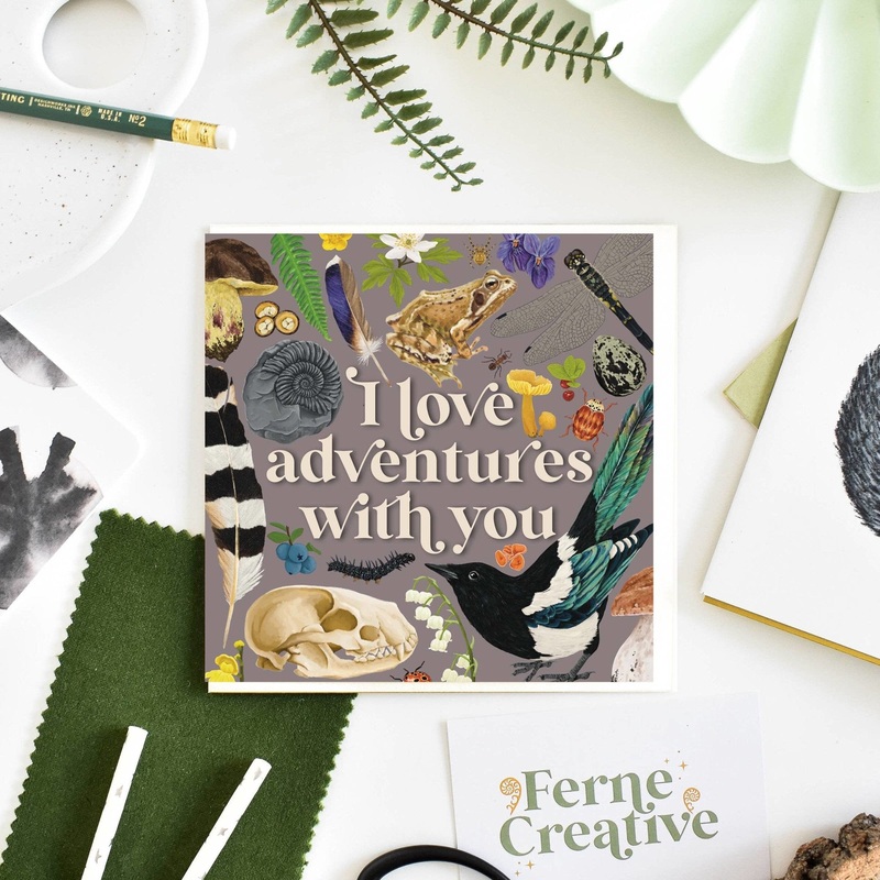 ‘I Love adventures with you’ Greetings Card