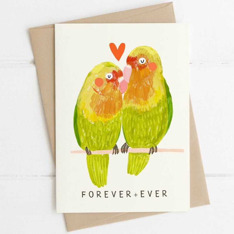 Lovebirds Greetings Card
