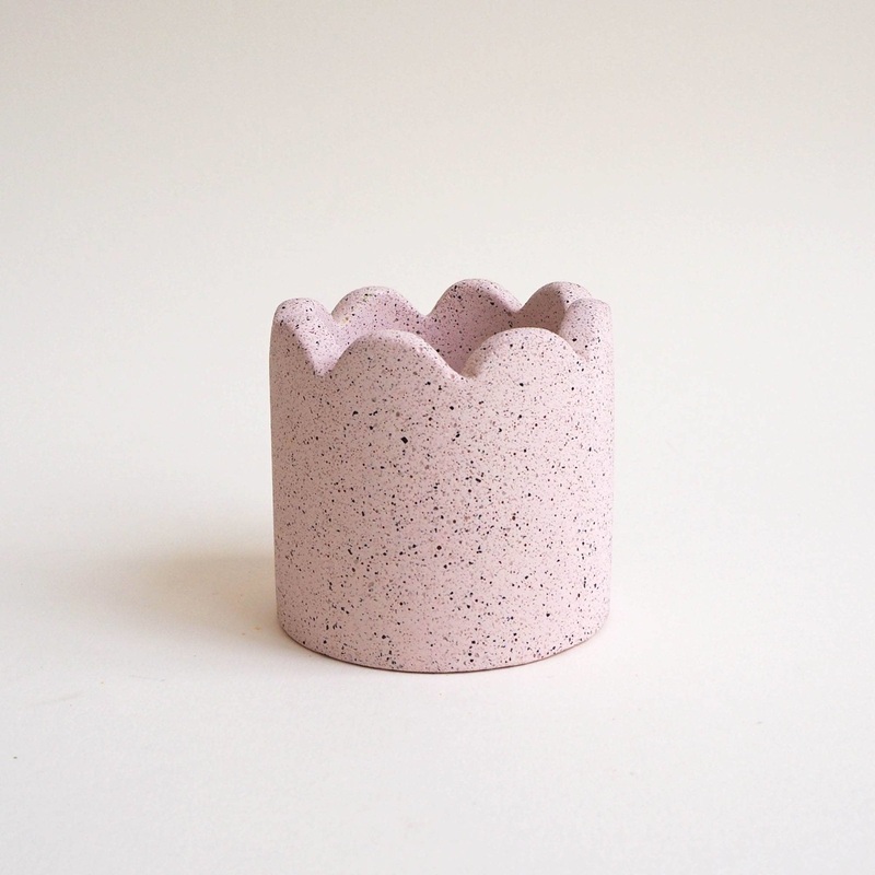 Pink Scalloped Pot|6cm