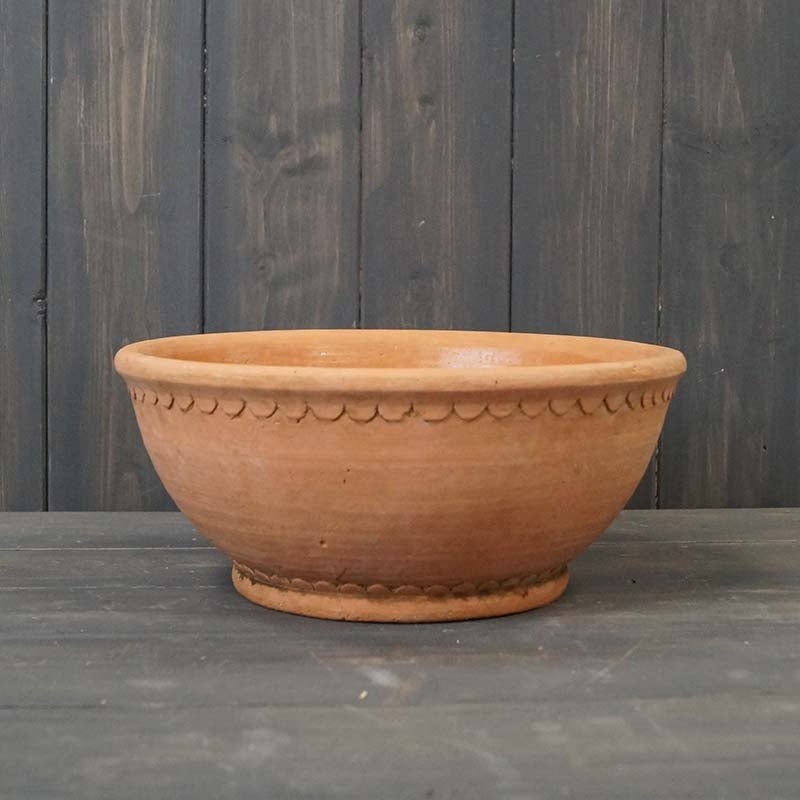 Terracotta Cement Round Bowl Pot