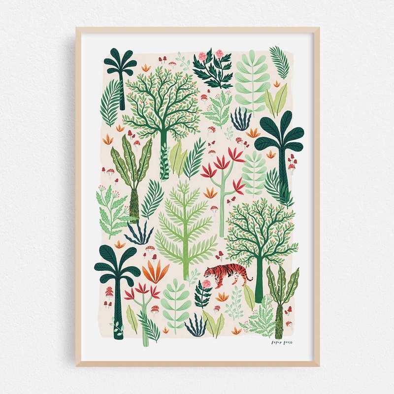 Tiger in the Jungle Print|A4