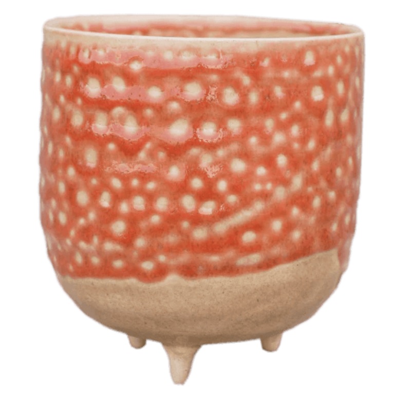 Titan Reactive Glaze Planter with Feet
