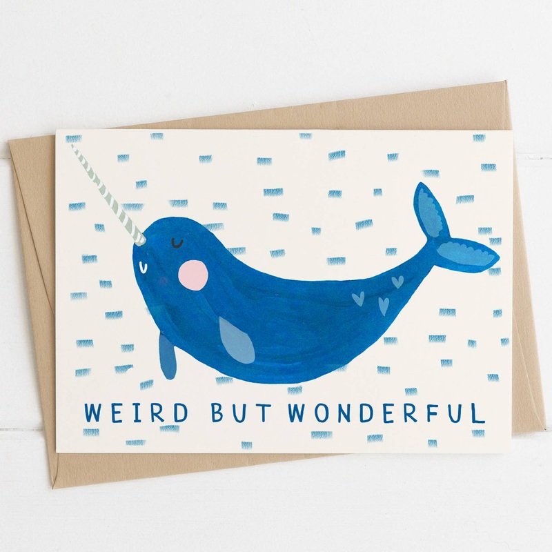 Weird Wonderful Narwhal Greetings Card