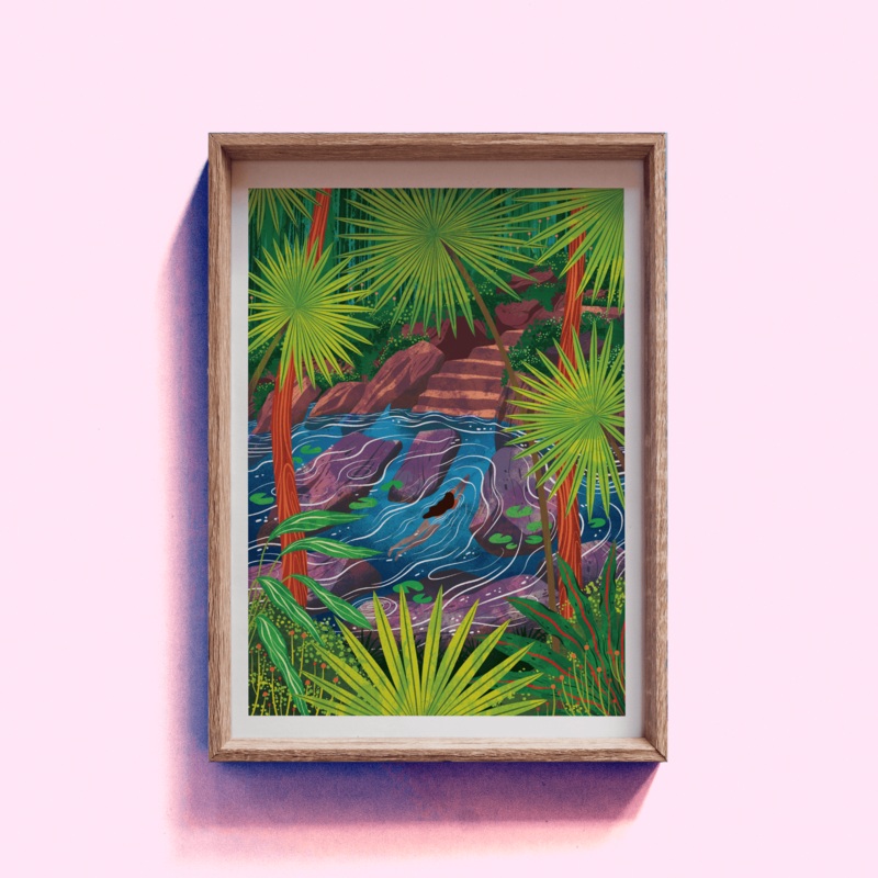 Cenote Azul Giclee Art Print|A3
