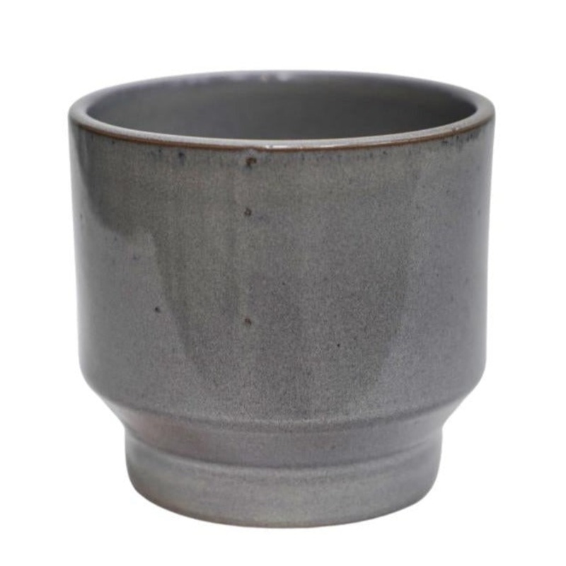 Mia Pebble Grey Reactive Glaze Planter