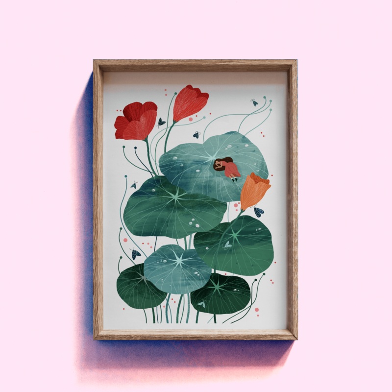 Nasturtium Giclee Art Print|A3