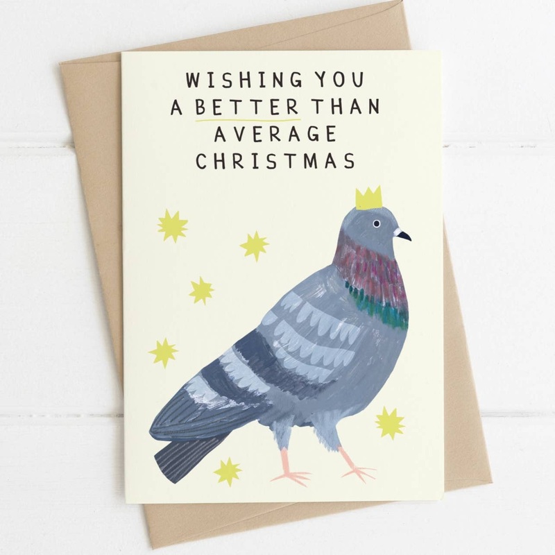 Pigeon Christmas Greetings Card