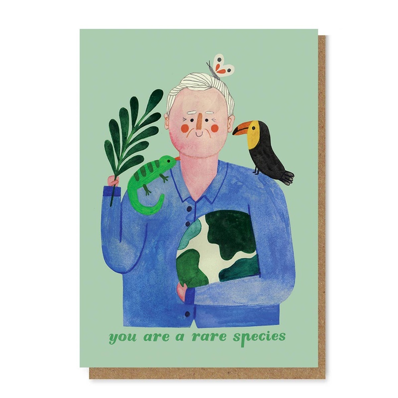 Sir David Attenborough Greetings Card