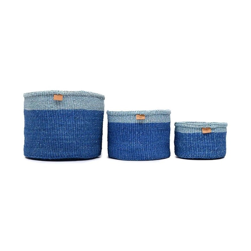 Tofauti – Two Blue Duo Colour Block Woven Basket