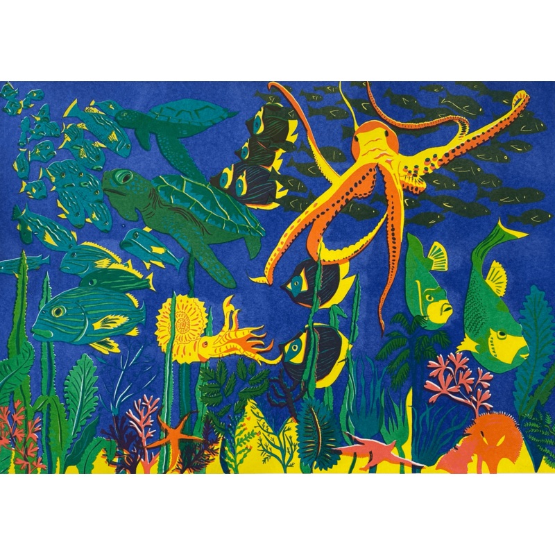 Under the Sea Risograph Print|A3