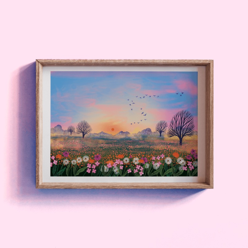 Wildflower Meadow Giclee Art Print