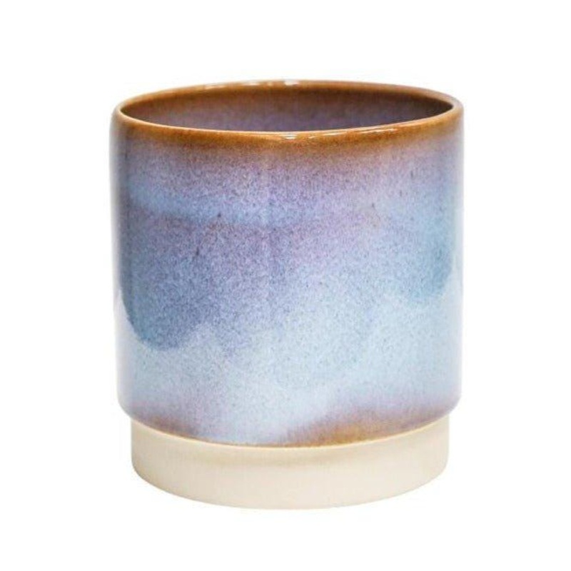 Copenhagen Plant Pot in Blue Two Tone Reactive Glaze