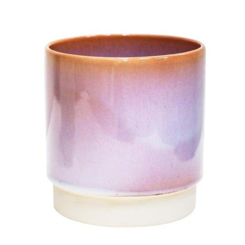Copenhagen Plant Pot in Pink Two Tone Reactive Glaze