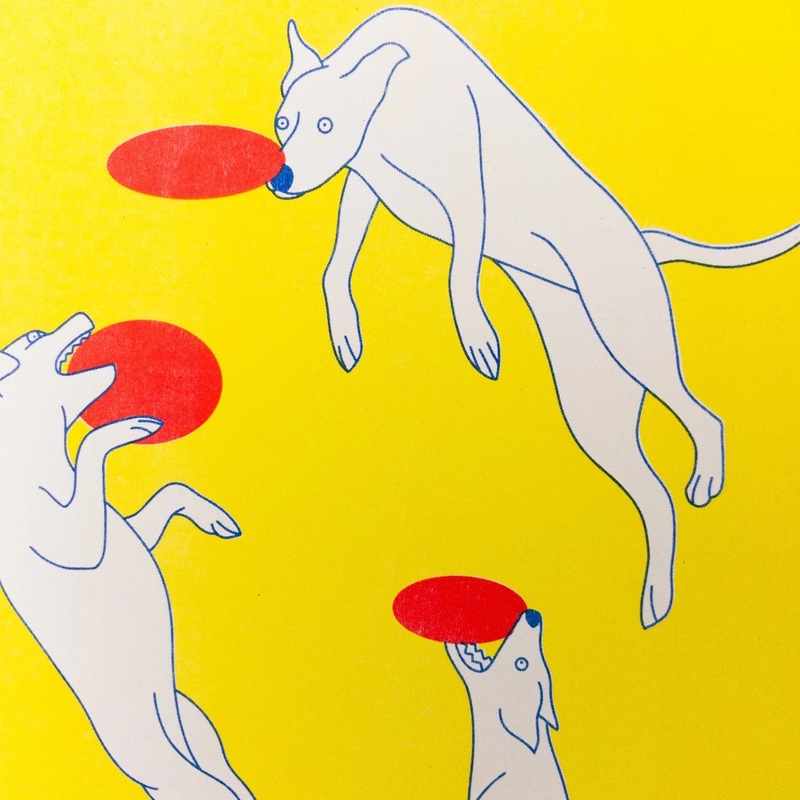 Far Fetched Dog Riso Art Print