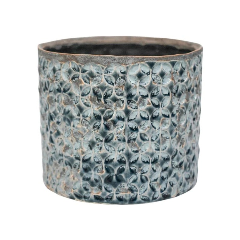 Terni Planter in Denim Blue|10cm|18cm|Blue|Ceramic
