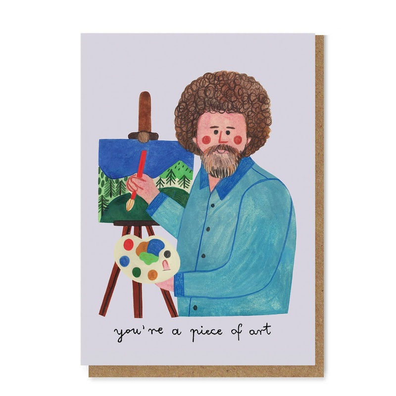 Bob Ross Greetings Card
