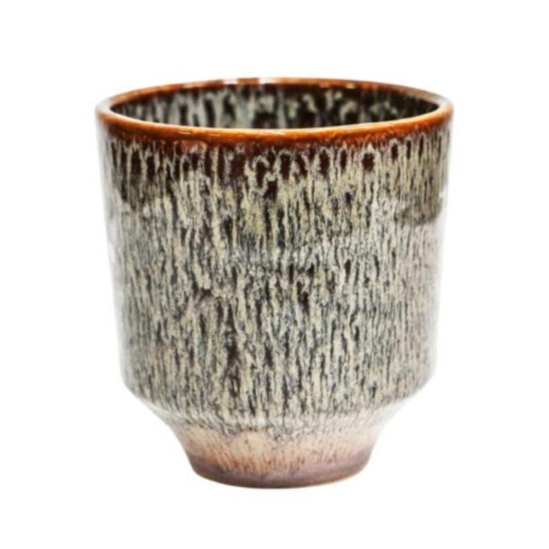 Mocha Brown Earthenware Reactive Glaze Orchid Planter