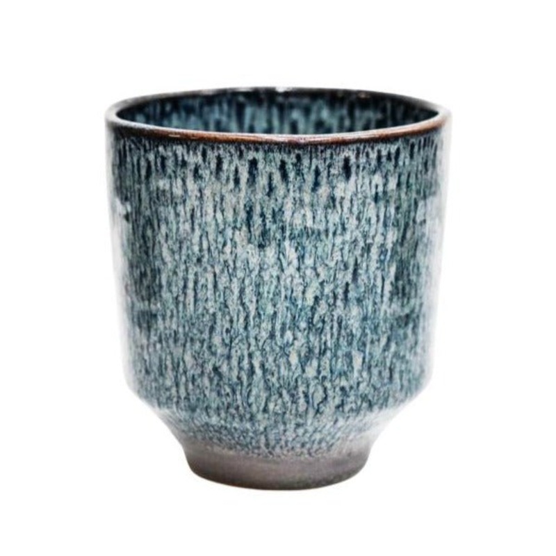 Navy Blue Earthenware Reactive Glaze Orchid Planter
